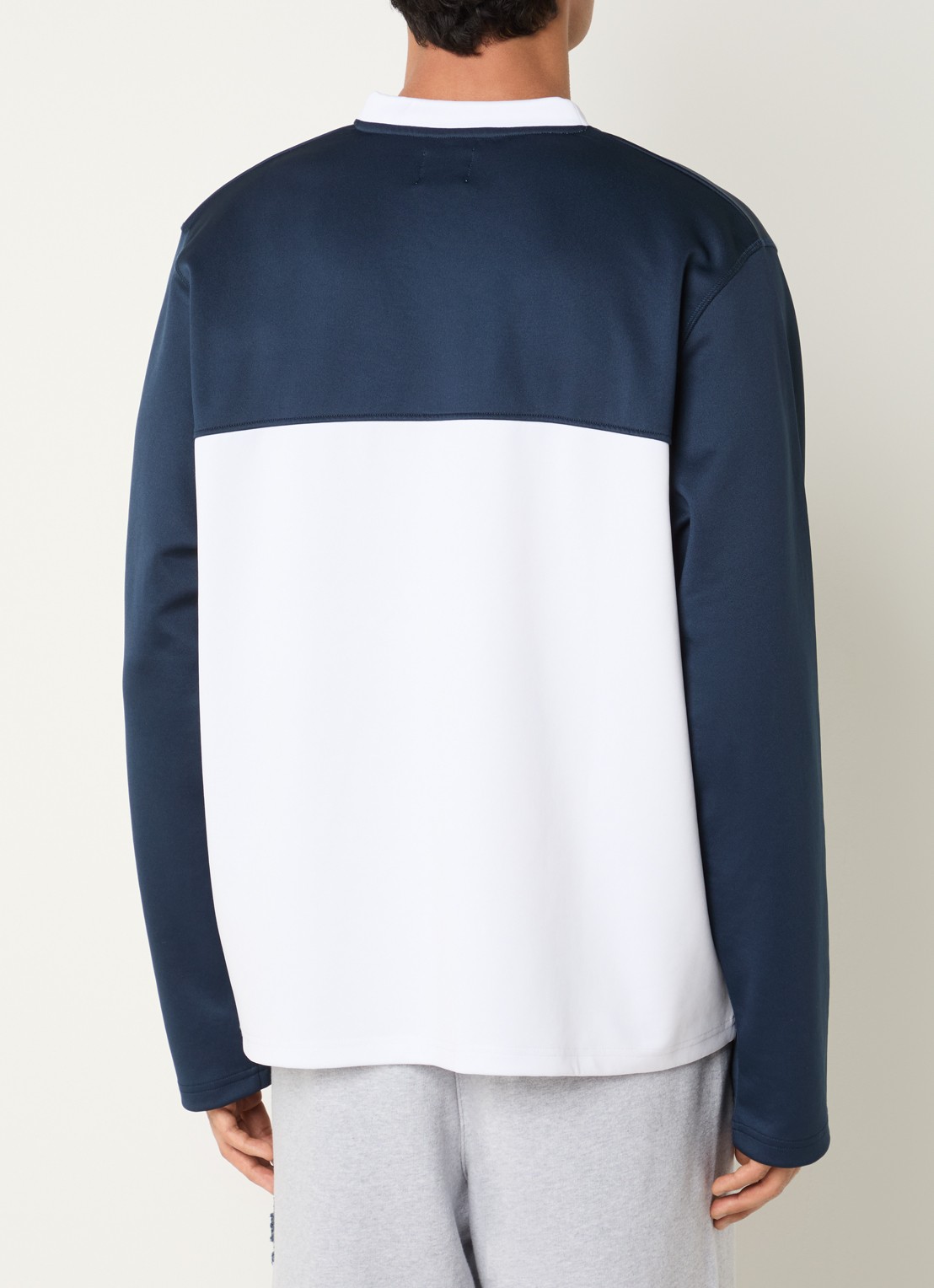 Arte Antwerp Circle sweater met logoprint - achterkant 4 donkerblauw