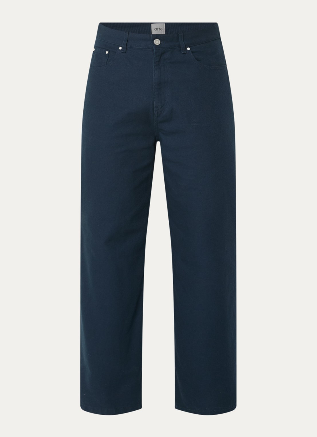 Arte Antwerp Energy loose fit jeans met logo - voorkant donkerblauw
