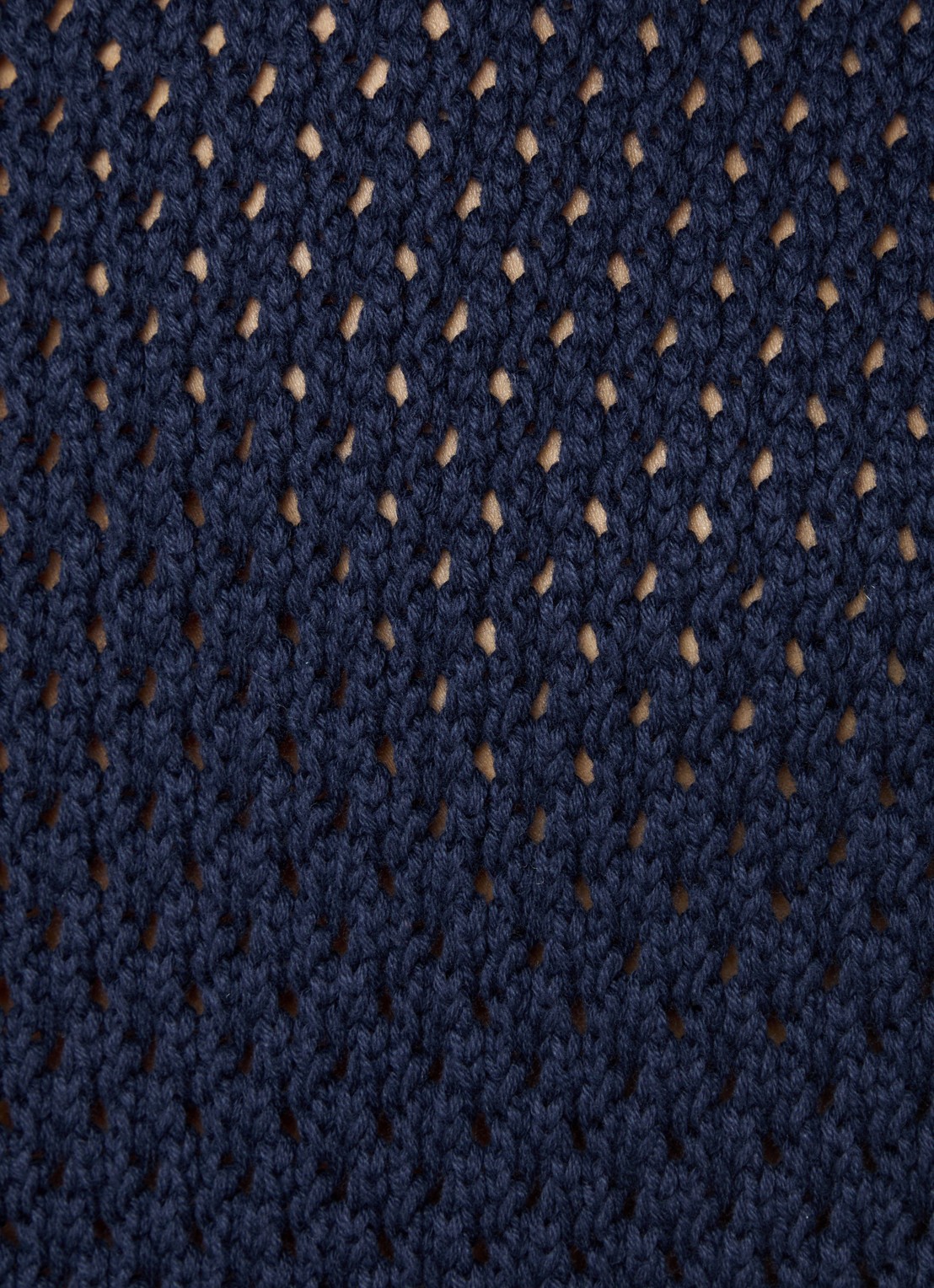 Arte Antwerp Grogebreid regular fit overhemd met opengewerkt dessin - detail 3 donkerblauw