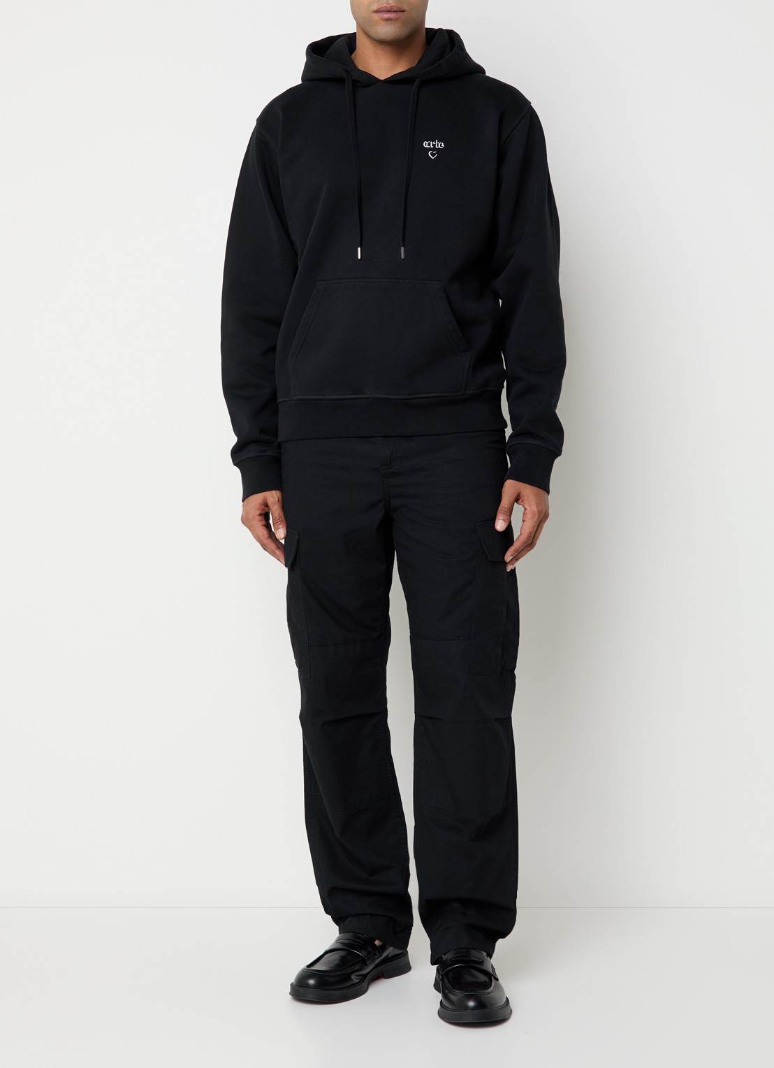 Arte Antwerp Heart hoodie met logo - voorkant 5 zwart