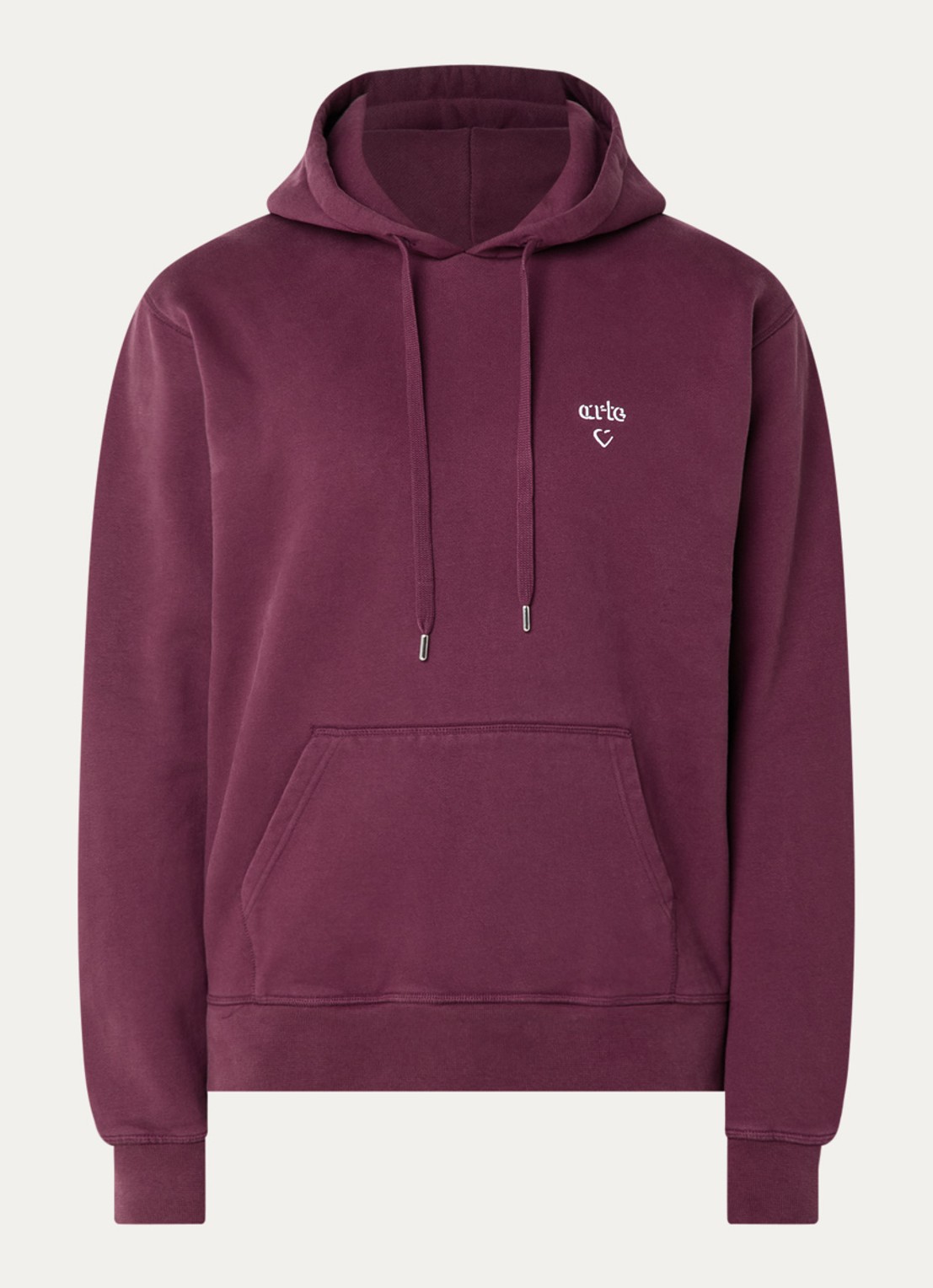 Arte Antwerp Heart hoodie met logo - voorkant 3 bordeauxrood