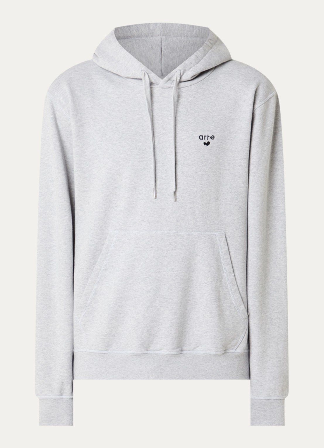 Arte Antwerp Heart hoodie met logo - voorkant 3 grijsmele