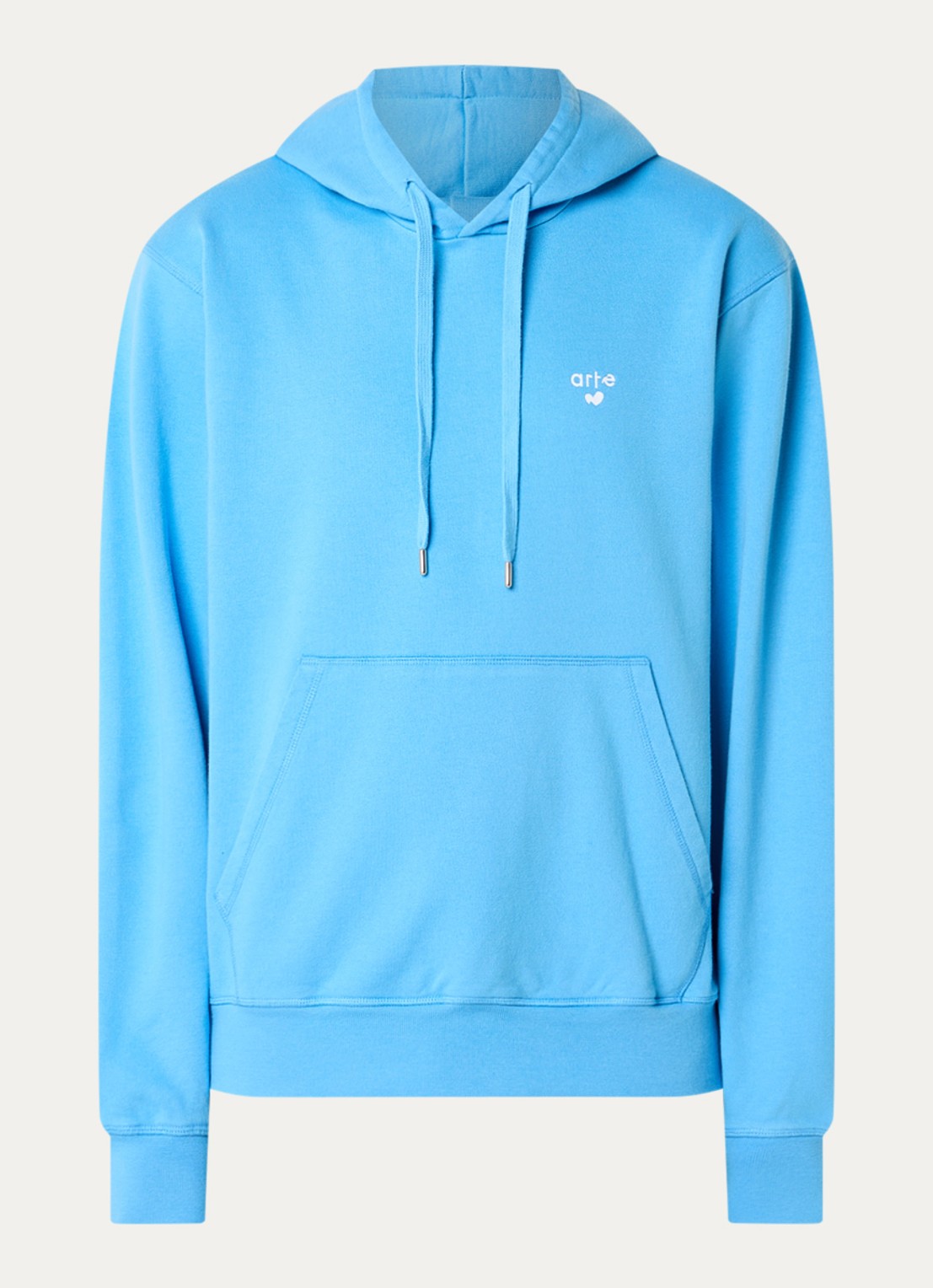 Arte Antwerp Heart hoodie met logo - voorkant blauwgrijs