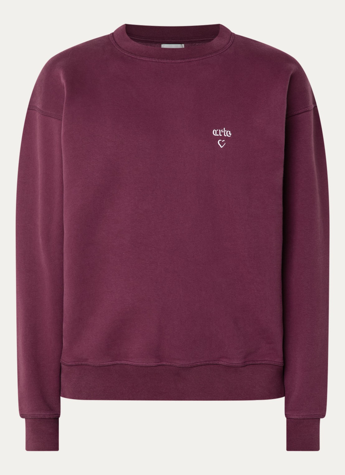 Arte Antwerp Heart sweater met logo - voorkant 2 bordeauxrood