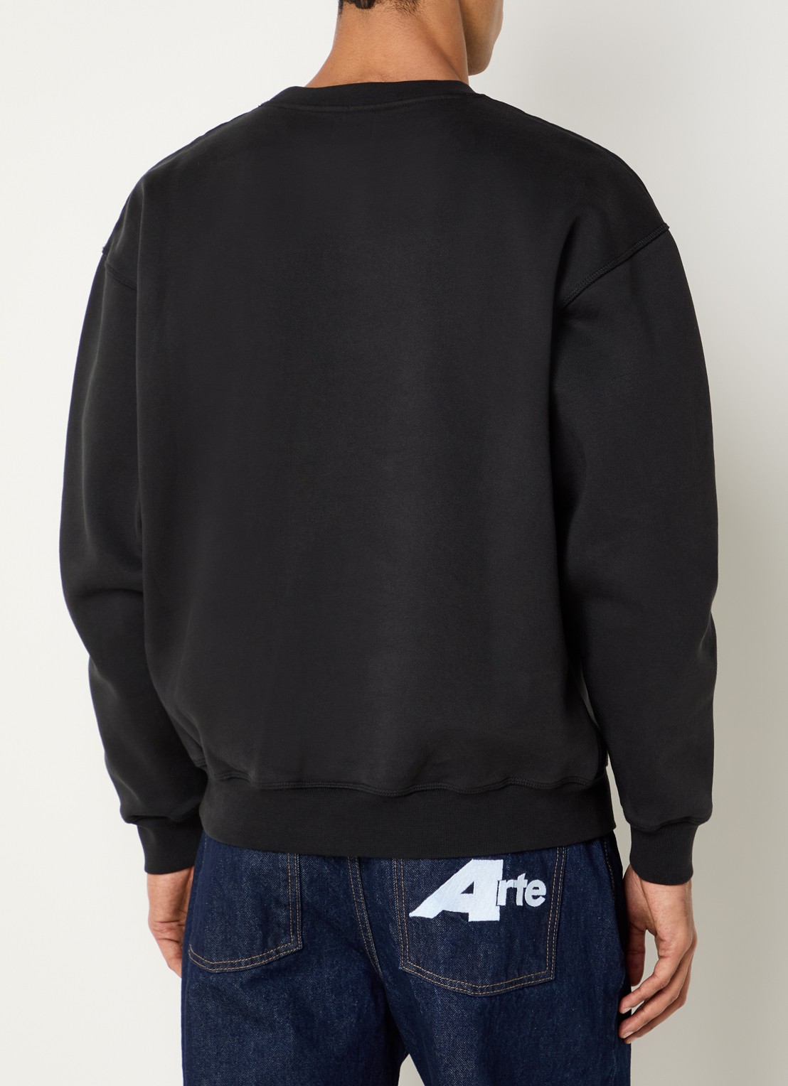 Arte Antwerp Heart sweater met logoborduring - achterkant 3 zwart