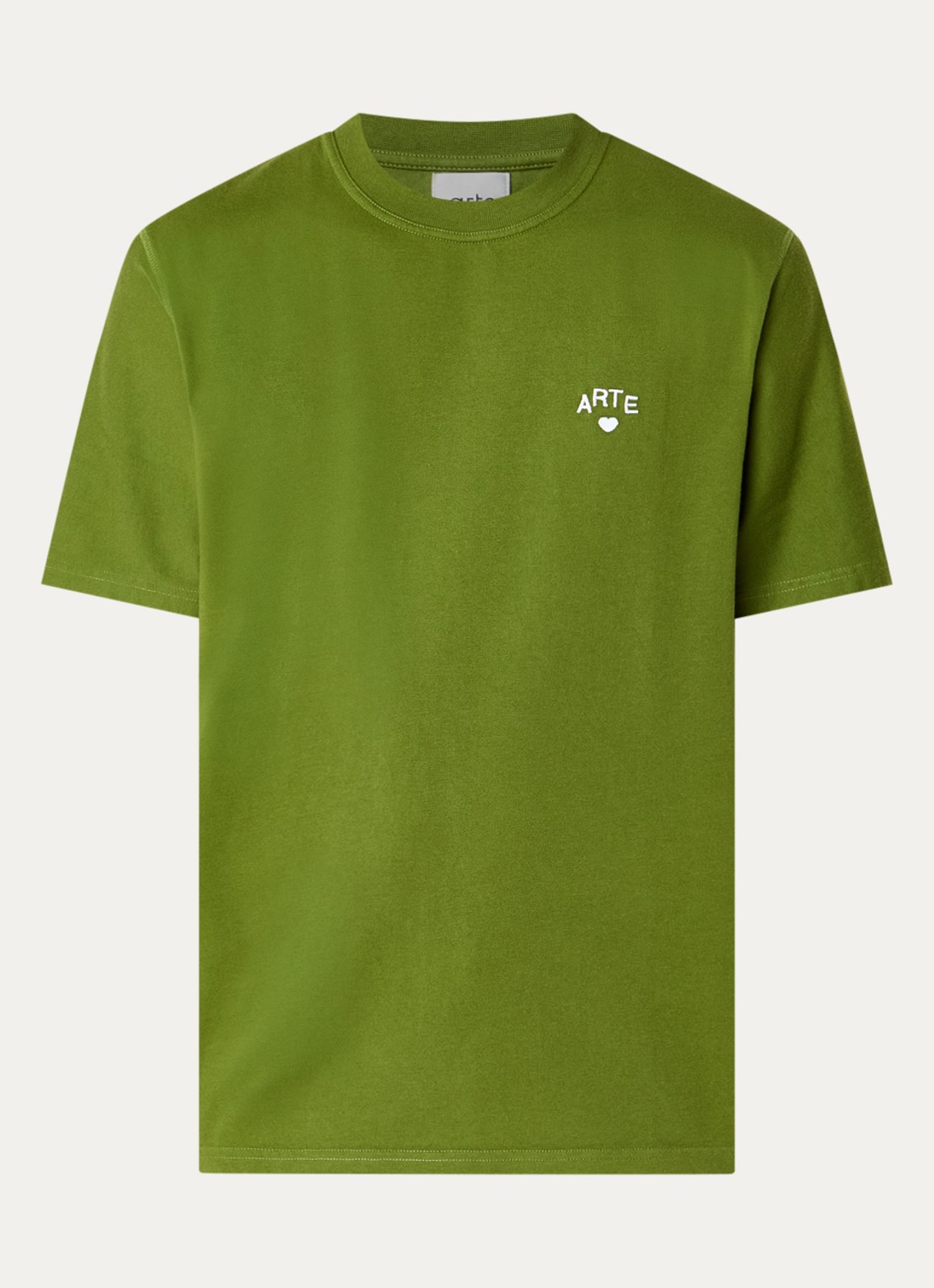 Arte Antwerp Heart T-shirt met logoborduring - voorkant groen