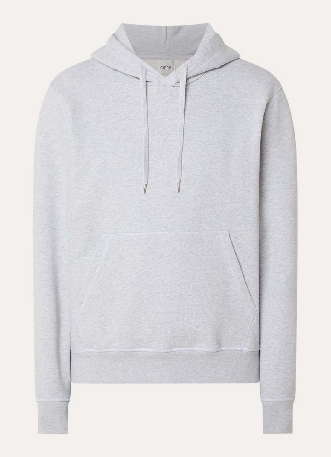 Arte Antwerp Hoodie met backprint  - voorkant 4 grijs