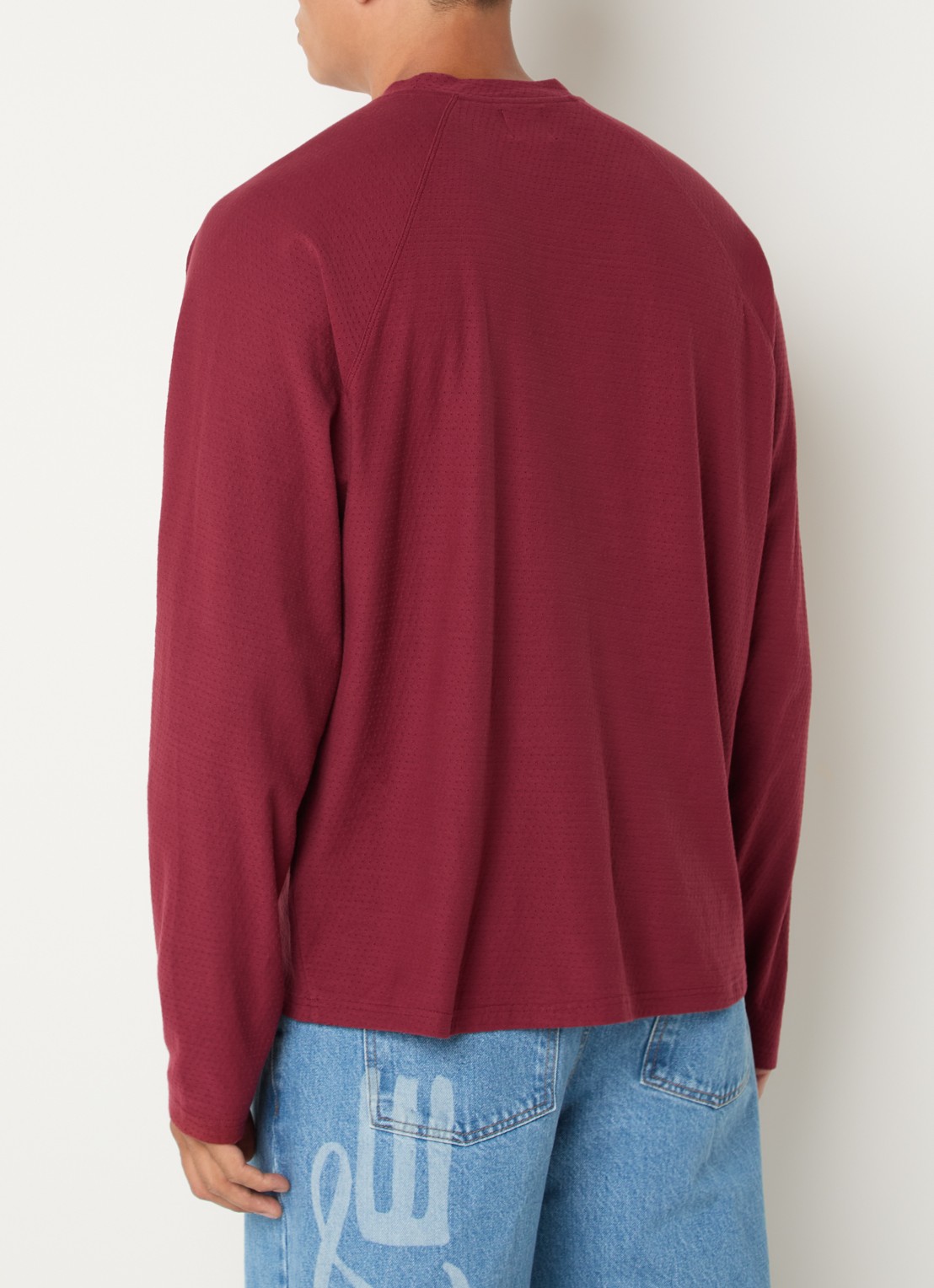 Arte Antwerp Longsleeve met logoborduring - achterkant bordeauxrood