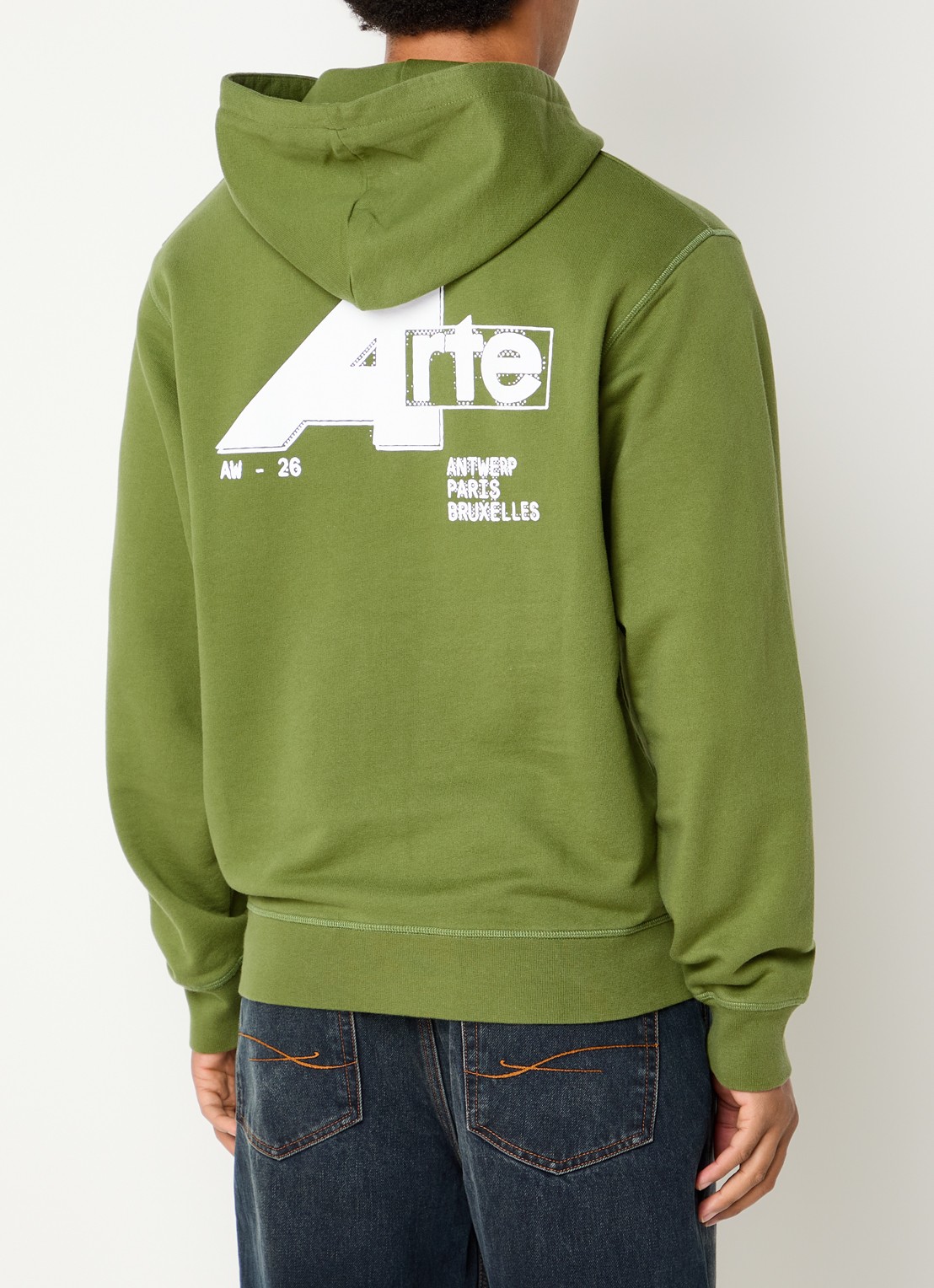 Arte Antwerp Receipt hoodie met backprint - detail 4 groen