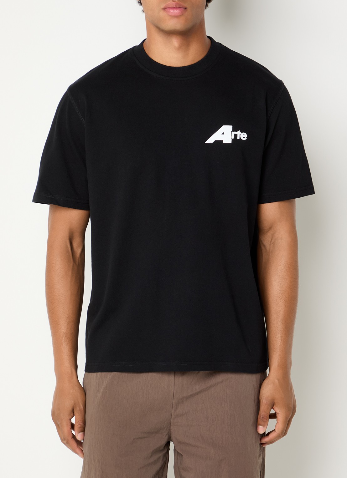 Arte Antwerp Receipt T-shirt met logo- en backprint - achterkant zwart