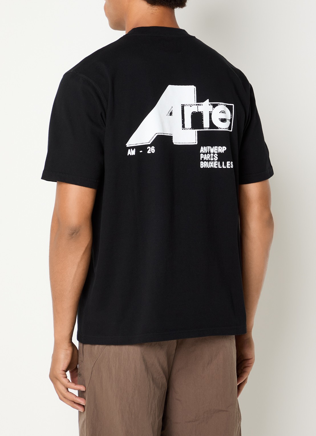 Arte Antwerp Receipt T-shirt met logo- en backprint - detail 2 zwart