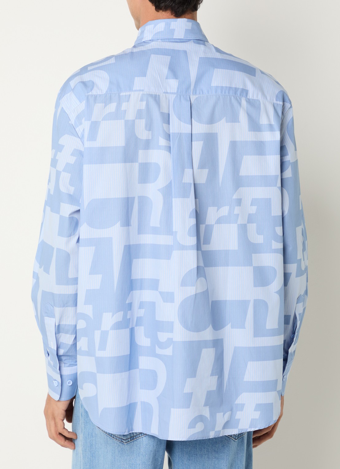 Arte Antwerp Regular fit overhemd met print - achterkant 4 blauw