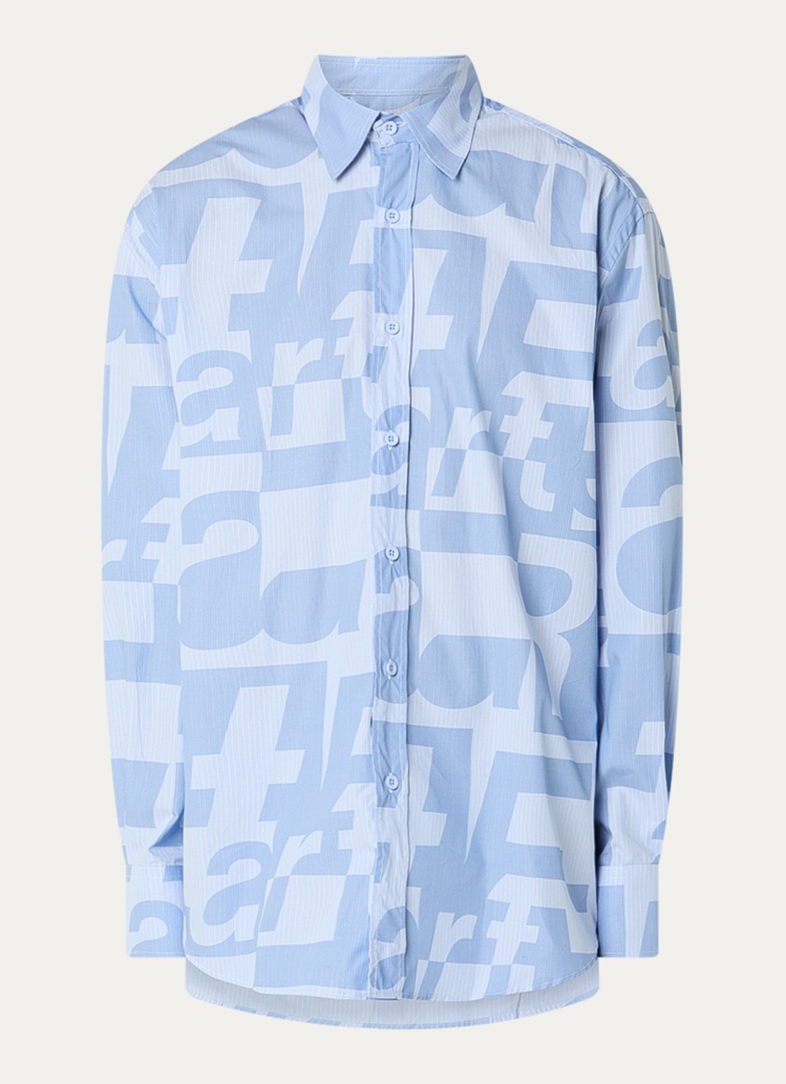 Arte Antwerp Regular fit overhemd met print - voorkant blauw
