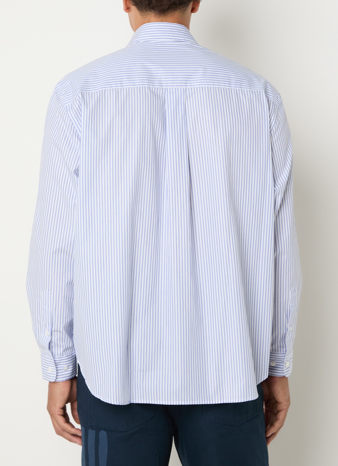 Arte Antwerp Regular fit overhemd met streepprint - achterkant 4 blauw