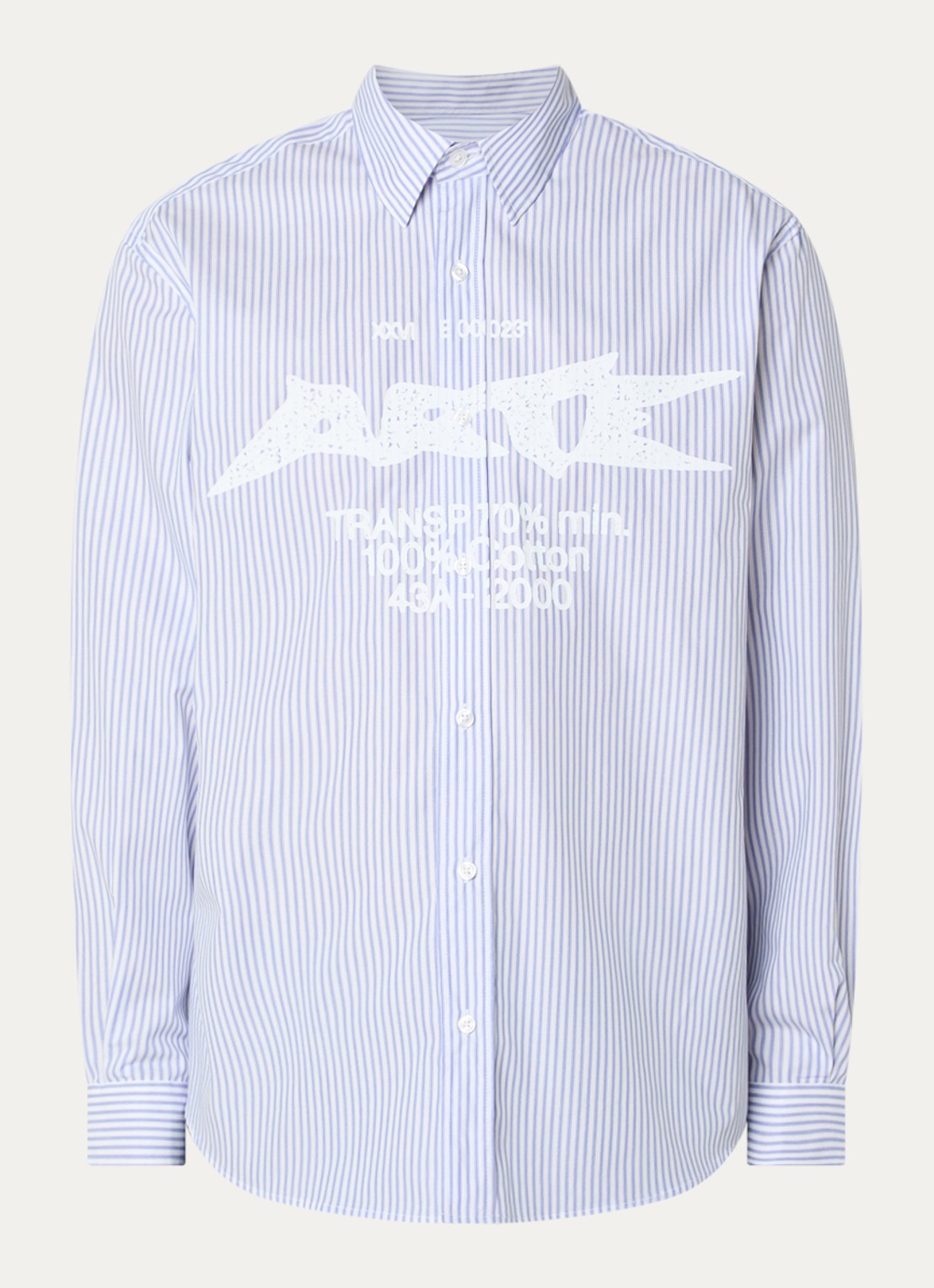 Arte Antwerp Regular fit overhemd met streepprint - voorkant 2 blauw