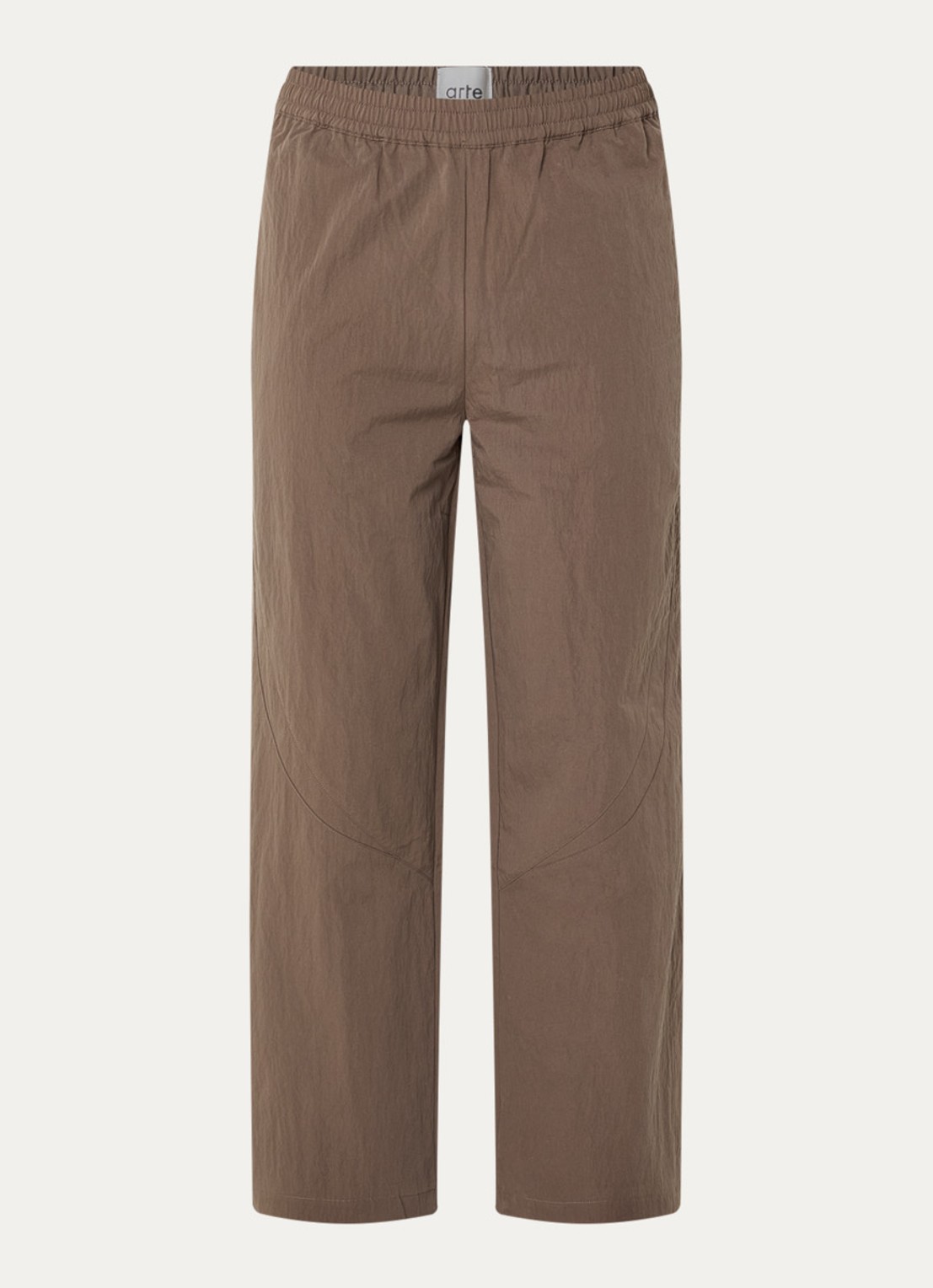 Arte Antwerp Straight fit trackpants met steekzakken - voorkant bruin