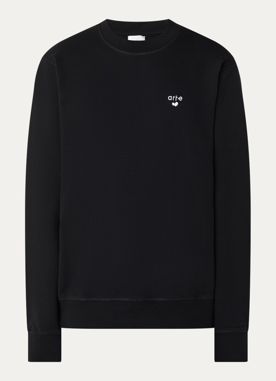 Arte Antwerp Sweater met logoborduring - voorkant 3 zwart