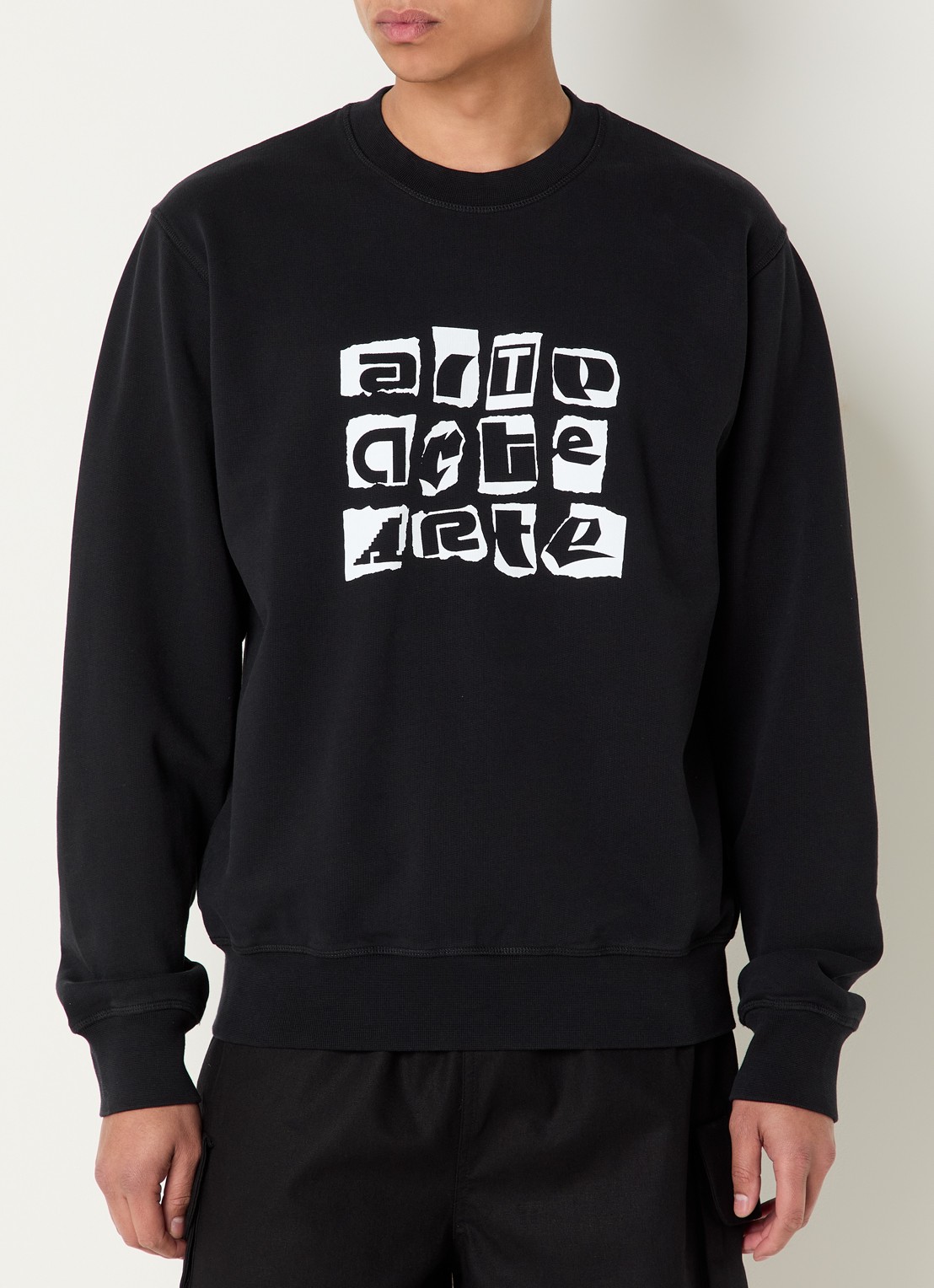 Arte Antwerp Sweater met logoprint - detail 3 zwart