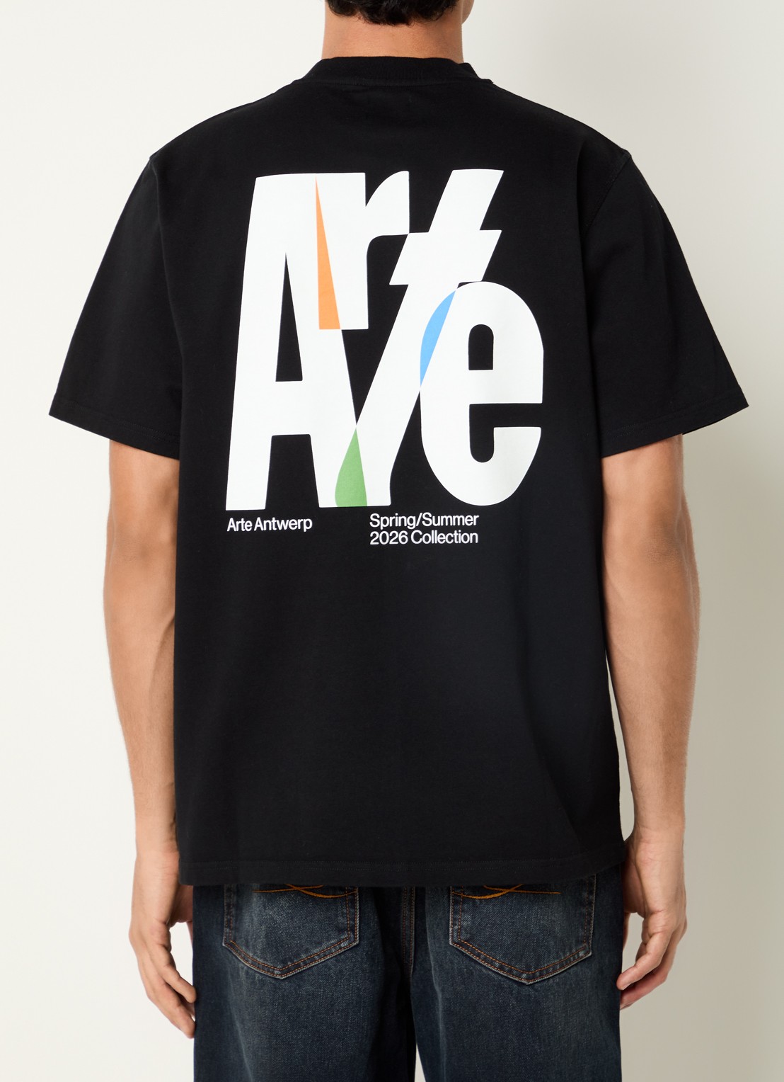 Arte Antwerp T-shirt met backprint - detail zwart
