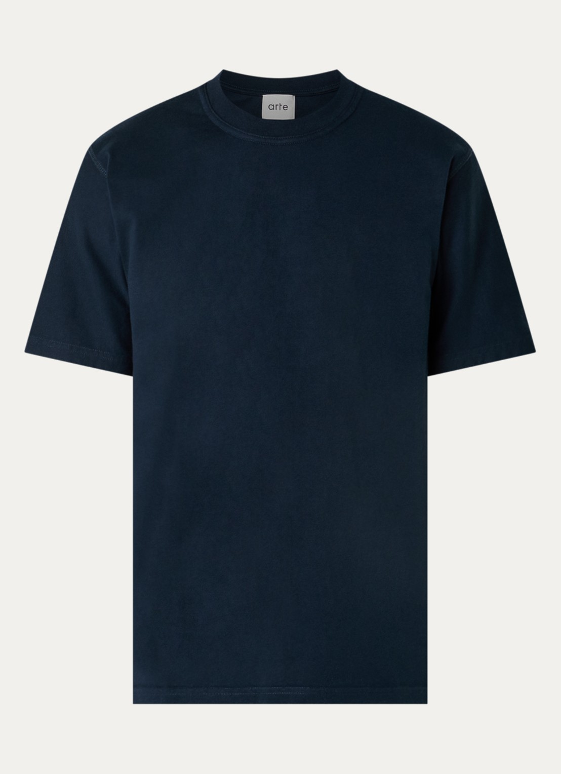 Arte Antwerp T-shirt met backprint - voorkant donkerblauw