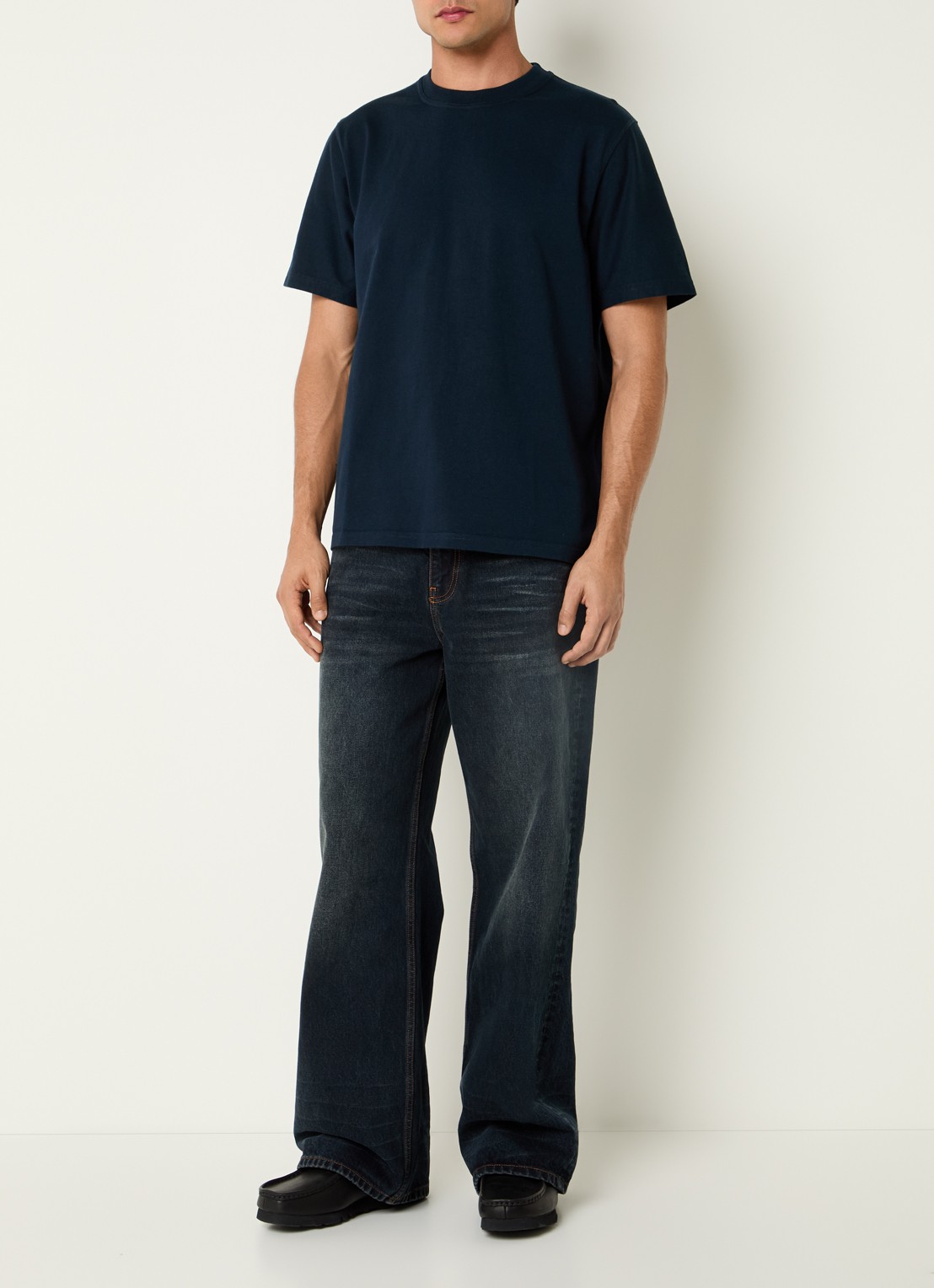 Arte Antwerp T-shirt met backprint - voorkant 2 donkerblauw