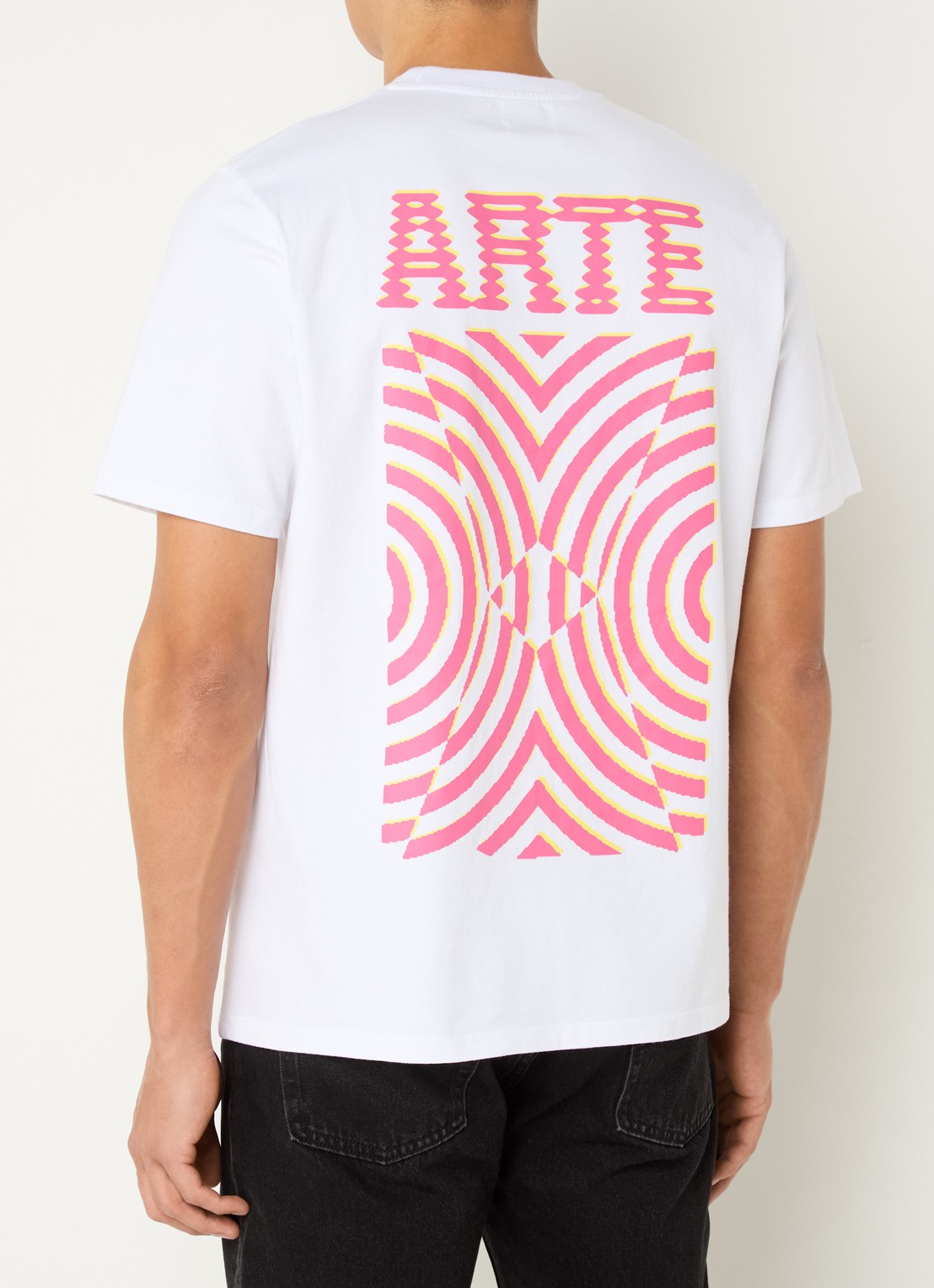 Arte Antwerp T-shirt met logo- en backprint - detail 2 wit