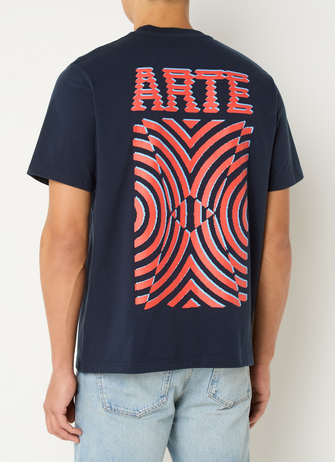 Arte Antwerp T-shirt met logo- en backprint - detail 2 donkerblauw
