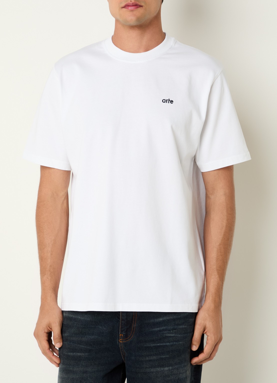 Arte Antwerp T-shirt met logo- en backprint - achterkant 3 wit