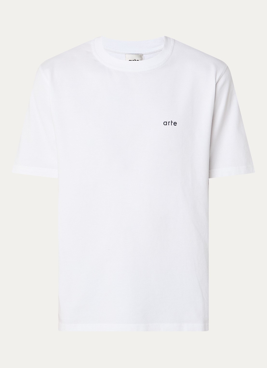 Arte Antwerp T-shirt met logo- en backprint - voorkant wit