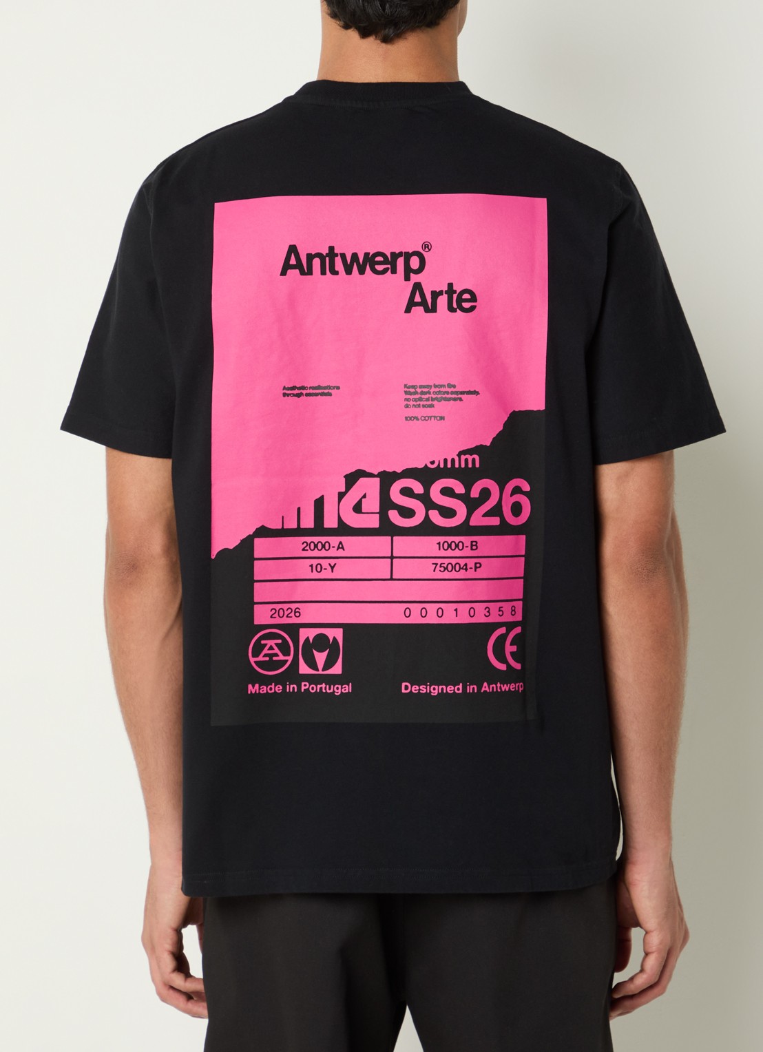 Arte Antwerp T-shirt met logo- en backprint - detail 4 zwart