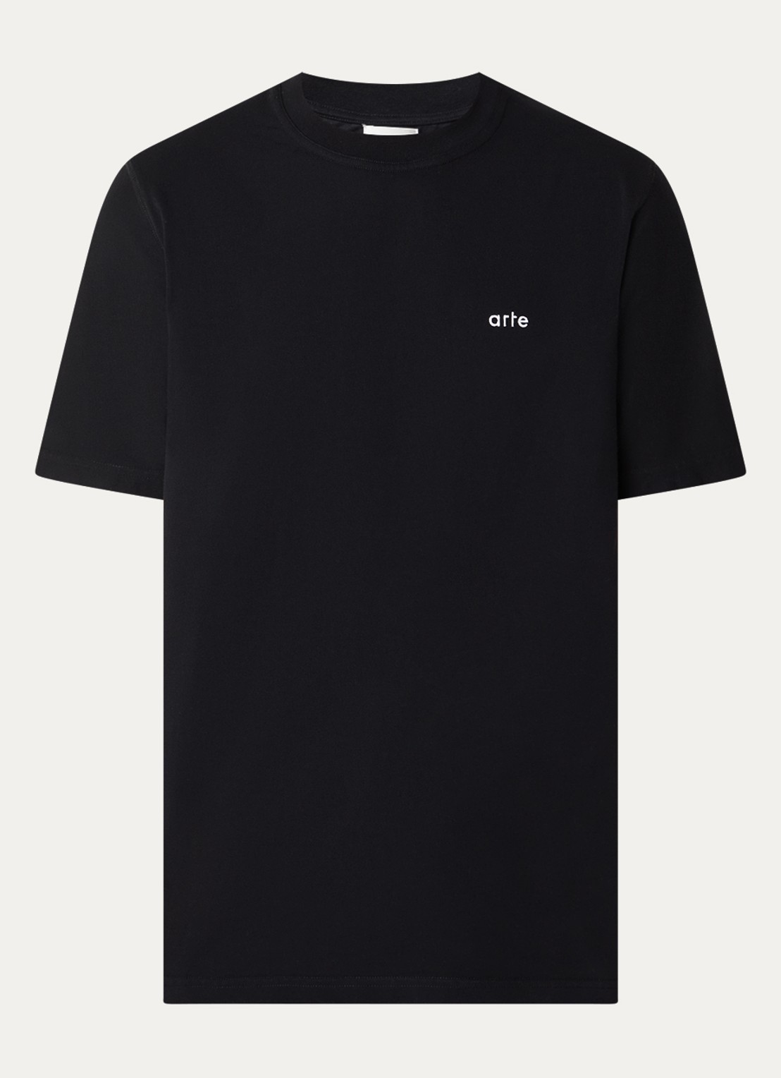 Arte Antwerp T-shirt met logo- en backprint - voorkant zwart