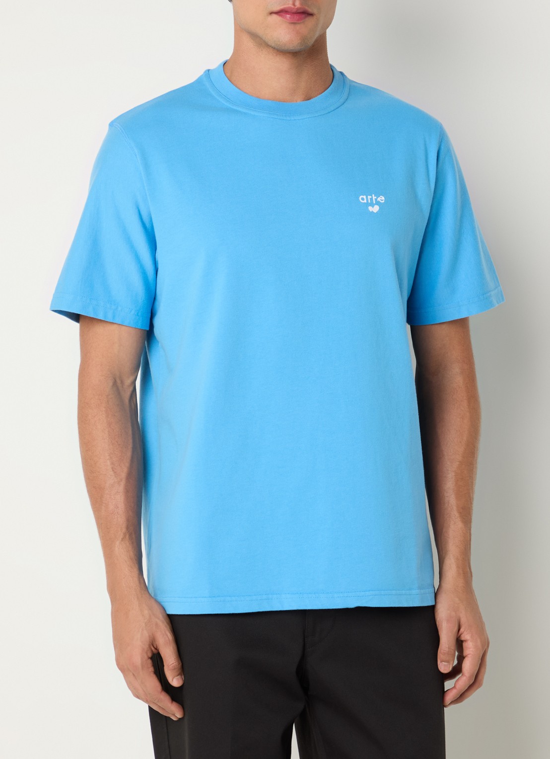 Arte Antwerp T-shirt met logoborduring - detail blauw