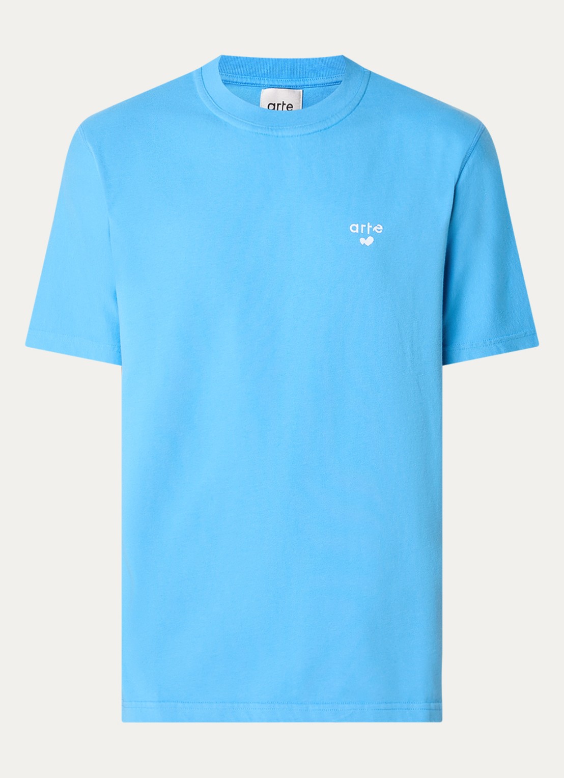 Arte Antwerp T-shirt met logoborduring - voorkant 2 blauw