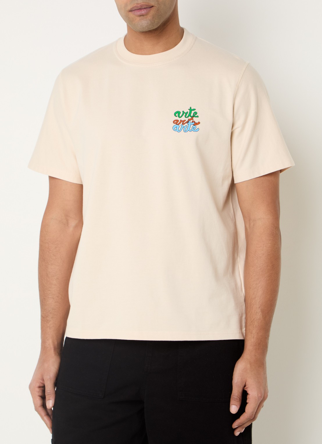 Arte Antwerp T-shirt met logoprint - detail 3 creme