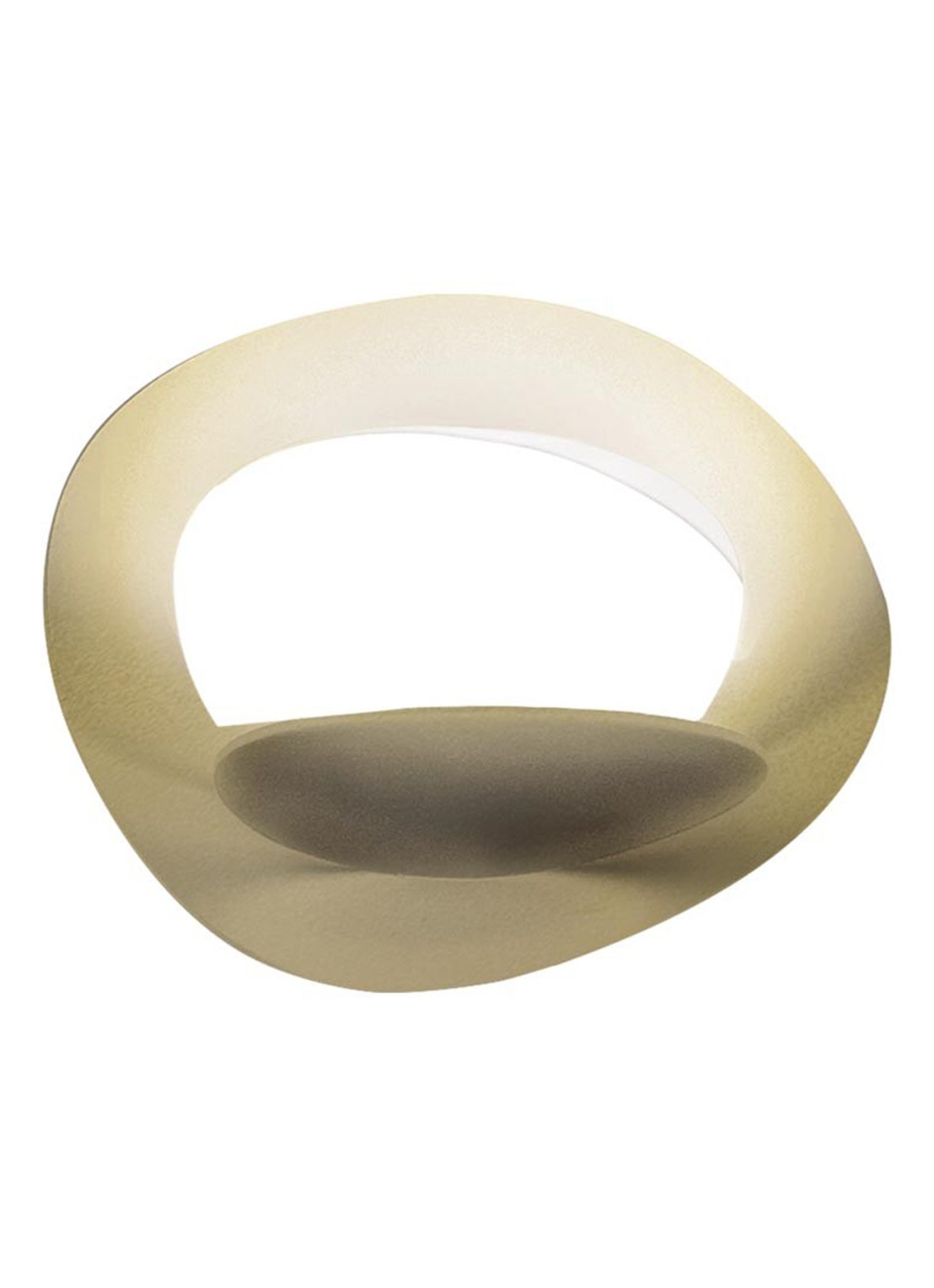 Artemide Pirce Micro Parete wandlamp LED 3000K - zacht wit - voorkant goud