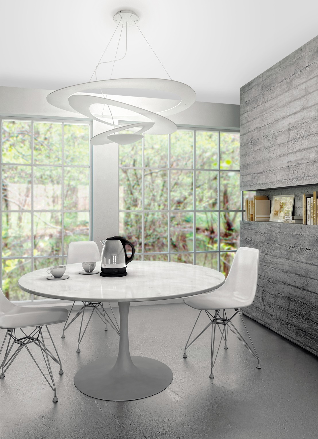 Artemide Pirce Mini Sospensione hanglamp LED 58 x 67 x 69 cm - detail wit