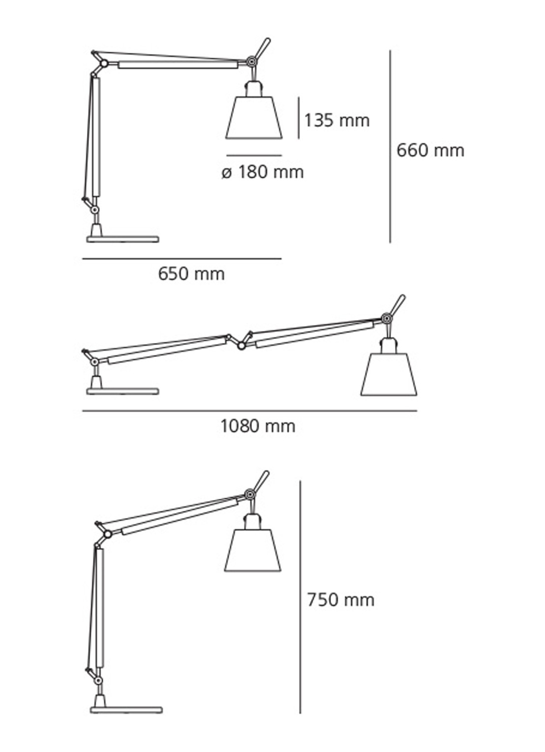 Artemide Tolomeo Basculante Terra vloerlamp 226 x Ø33 cm - detail 6 creme
