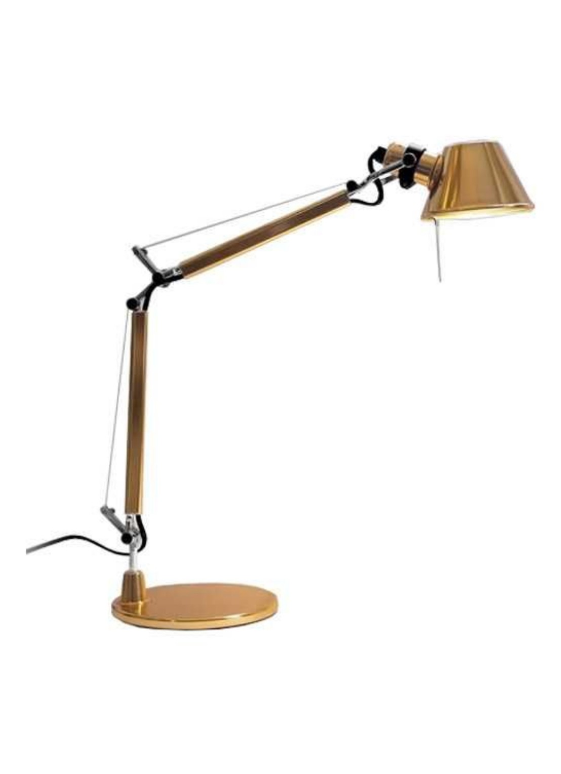 Artemide Tolomeo Micro bureaulamp  - voorkant goud