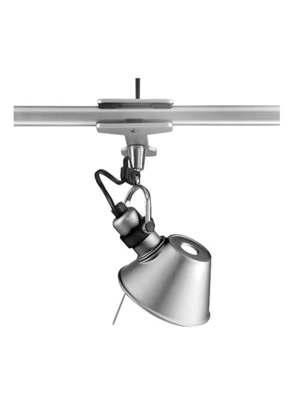 Artemide Tolomeo Micro Pinza lamp met klem 20 x Ø16 cm - voorkant 2 roestvrijstaal