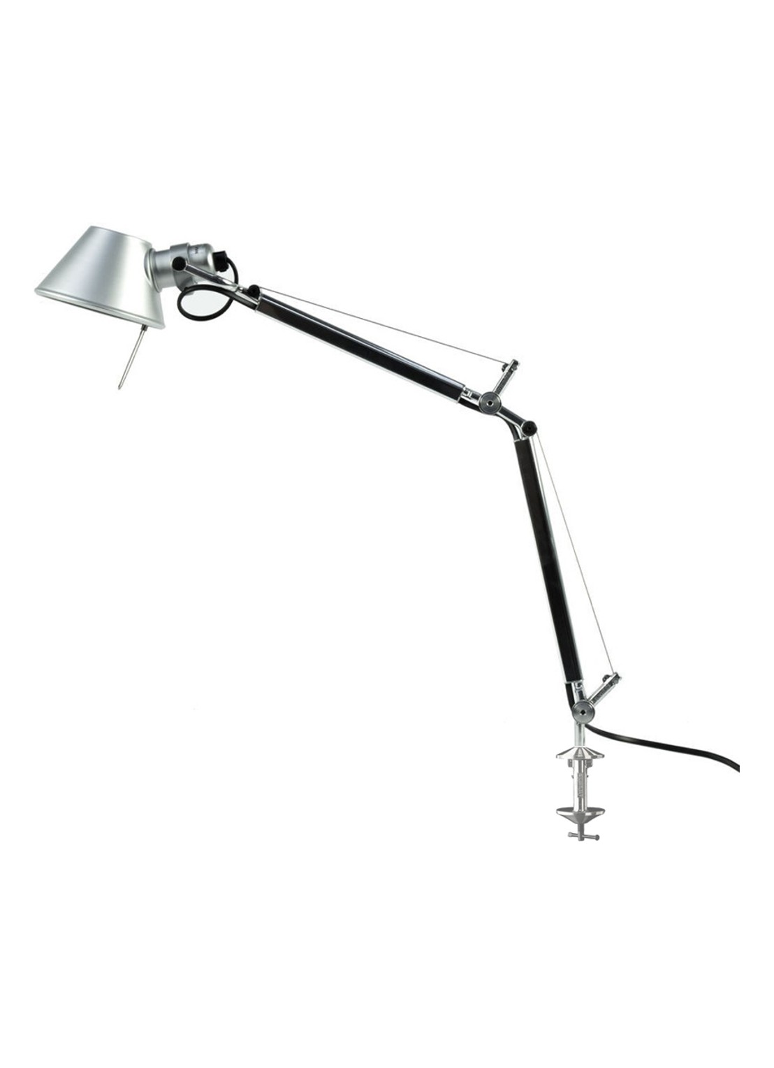 Artemide Tolomeo Micro tafellamp met tafelklem 41 x 49 cm - voorkant metaal
