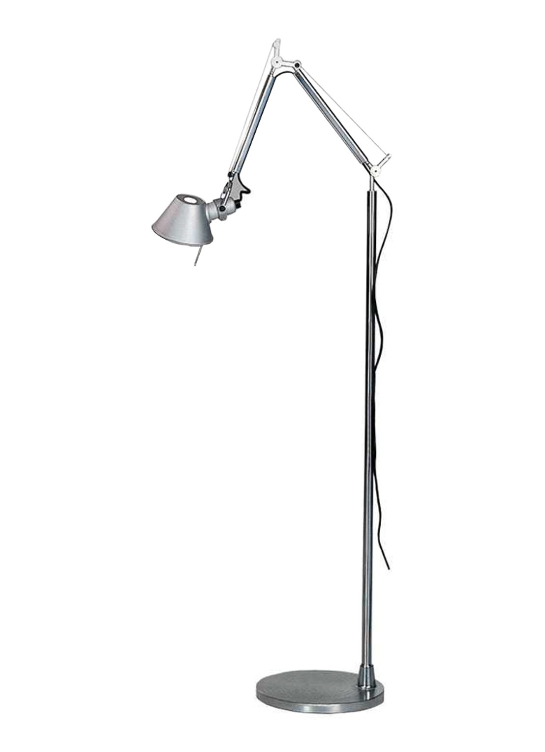 Artemide Tolomeo Micro Terra vloerlamp 172 x Ø23 cm - voorkant zilver