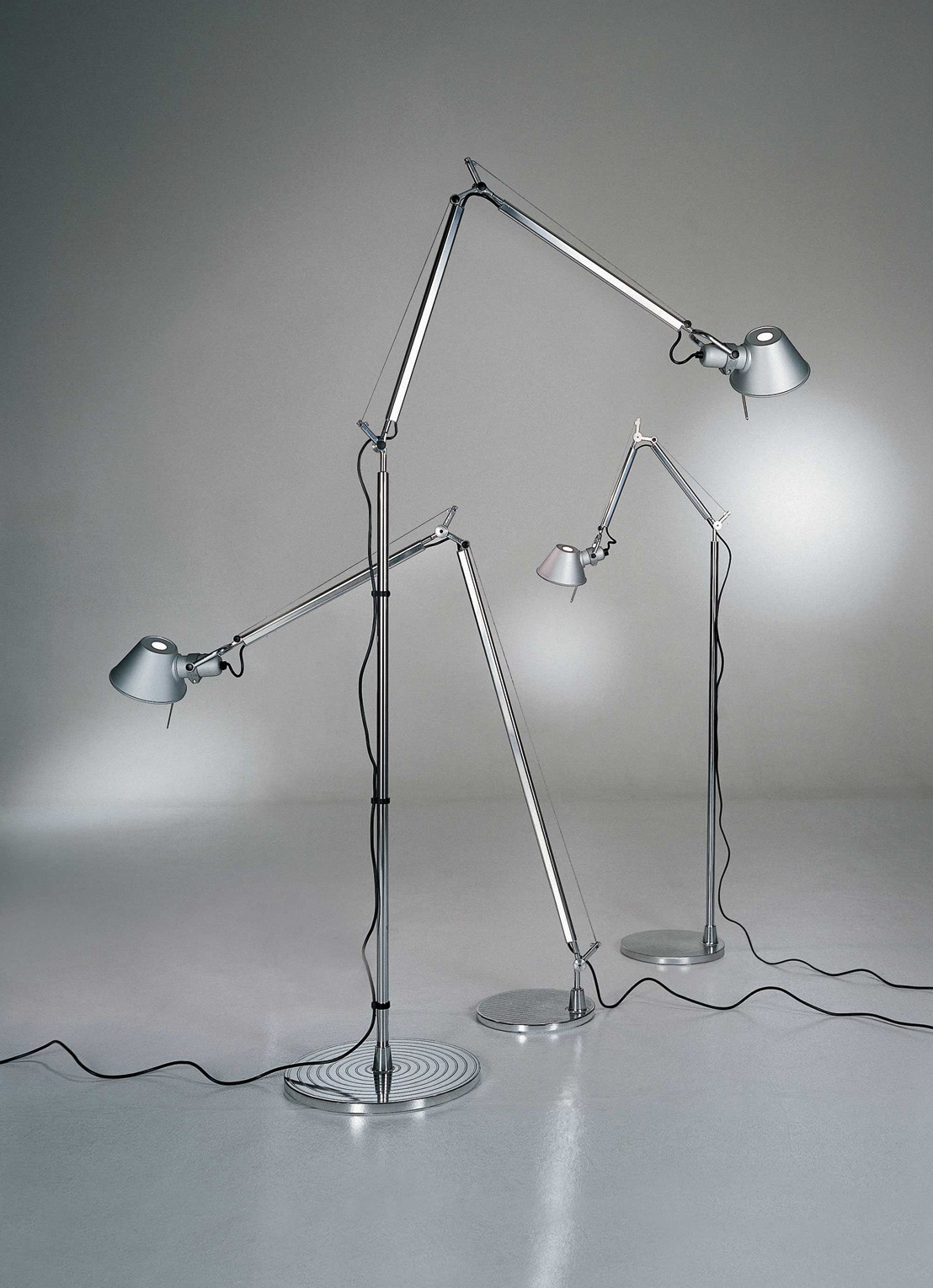 Artemide Tolomeo Micro Terra vloerlamp 172 x Ø23 cm - voorkant 2 zilver