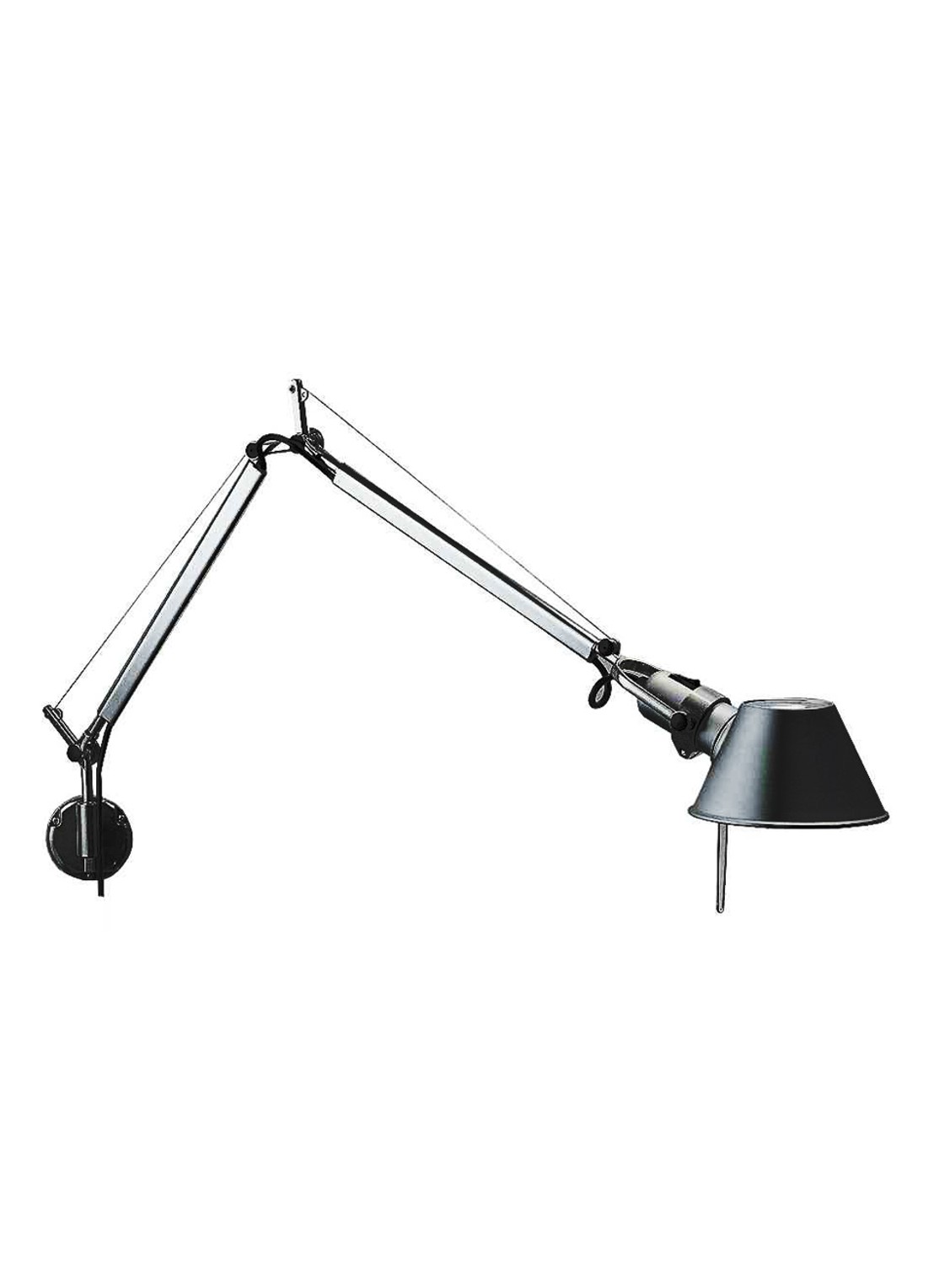 Artemide Tolomeo Mini Parete wandlamp halo 111 cm    - voorkant 2 zwart