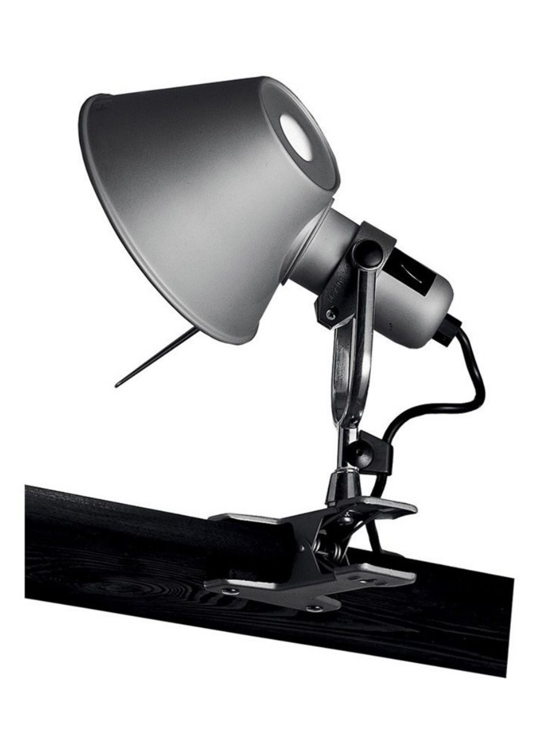 Artemide Tolomeo Pinza klemlamp - voorkant donkergrijs