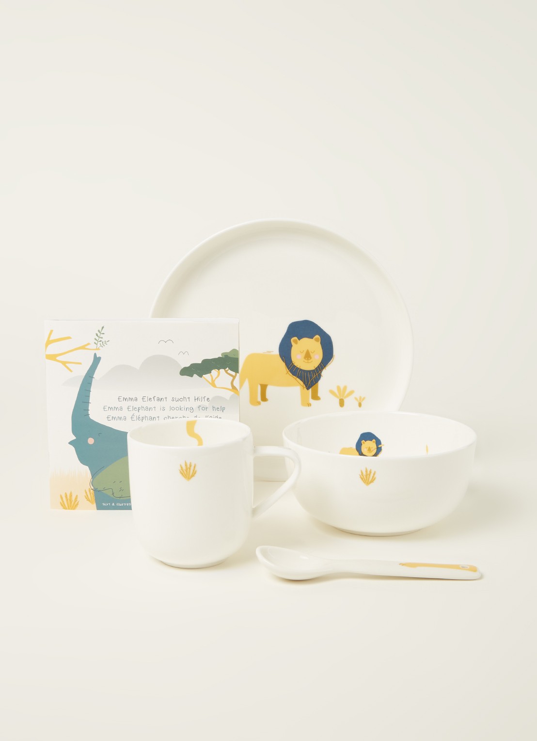 ASA Leo Lion kinderserviesset 5-delig - voorkant 2 wit