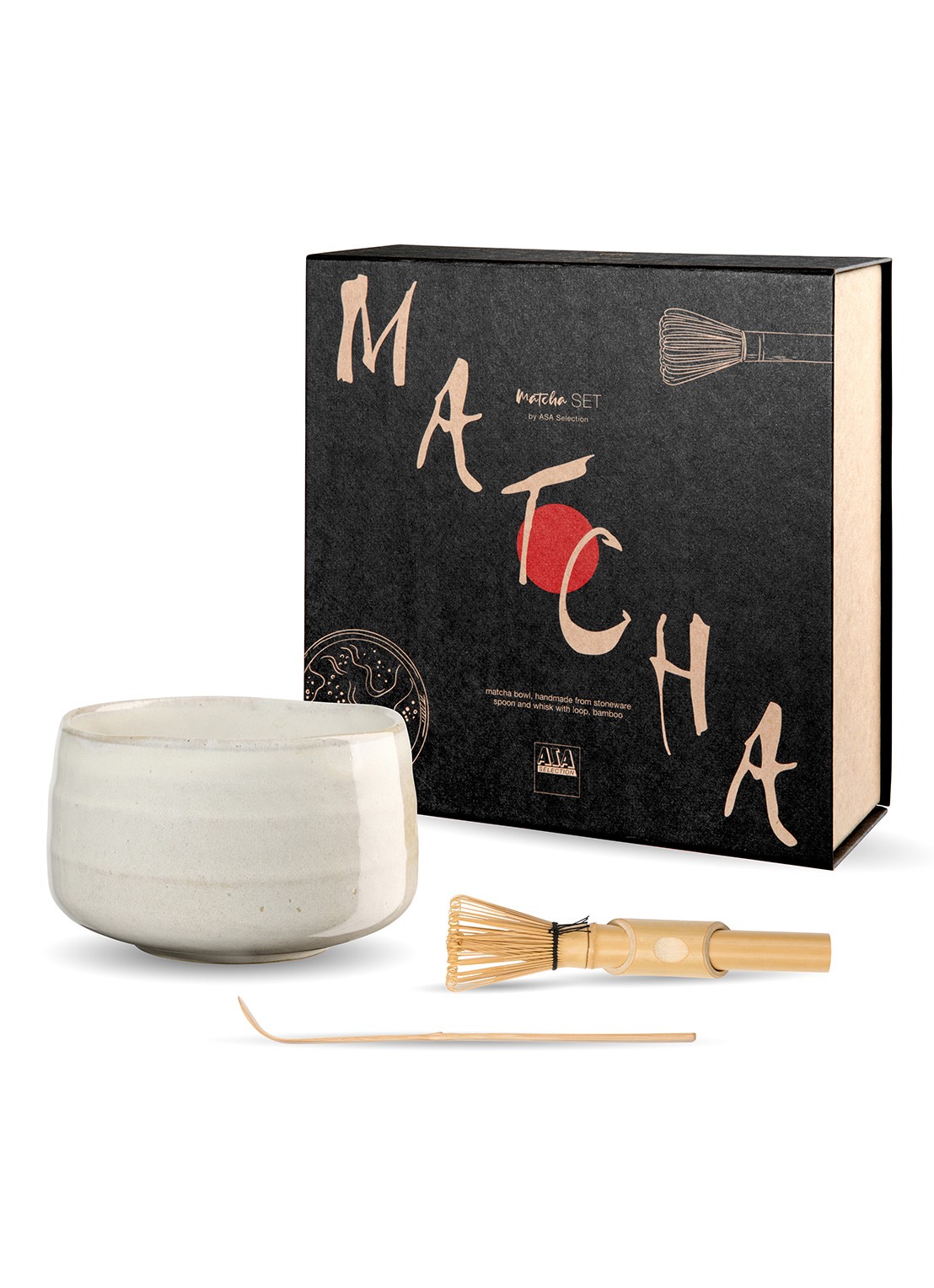 ASA Matcha serviesset in geschenkdoos 3-delig - voorkant 2 wit