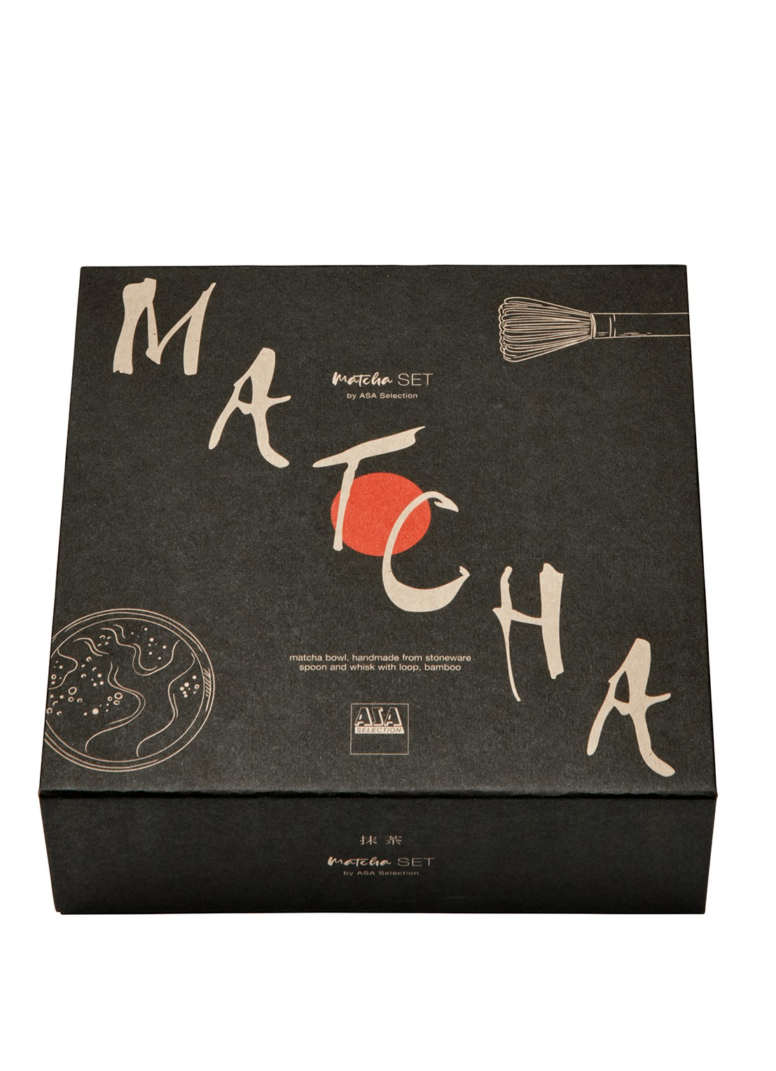 ASA Matcha serviesset in geschenkdoos 3-delig - achterkant 3 blauw