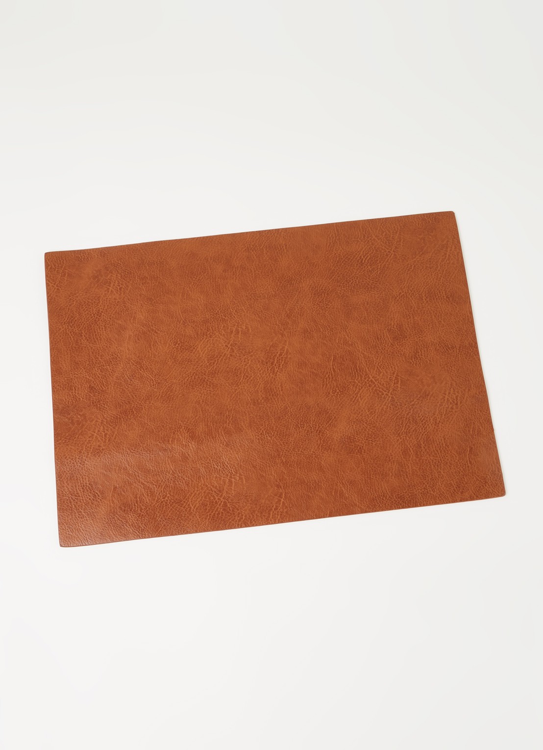 ASA Placemat van leer 46 x 33 cm  - voorkant 2 cognac