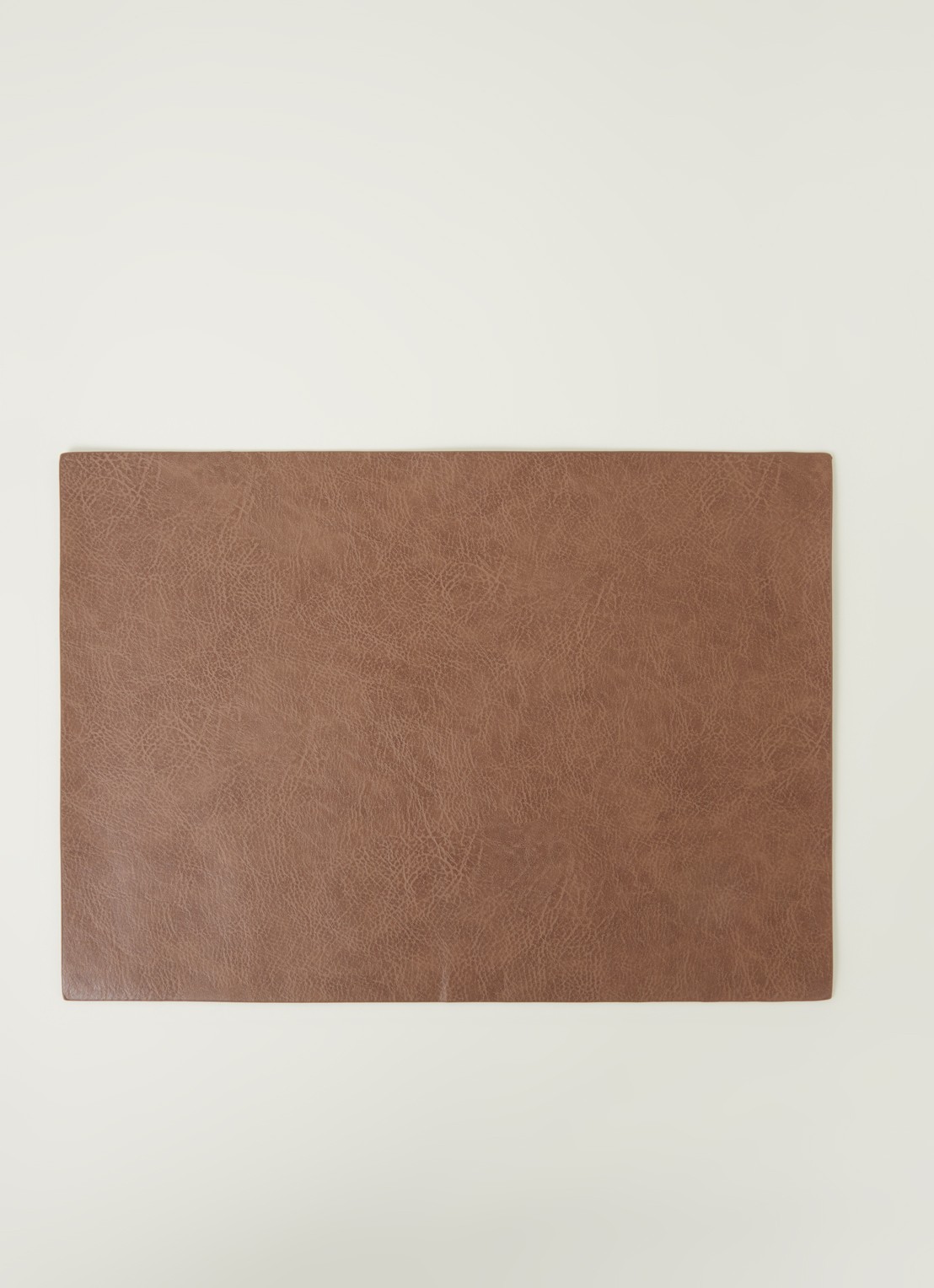 ASA Placemat van leer 46 x 33 cm - voorkant 2 hazelnootbruin