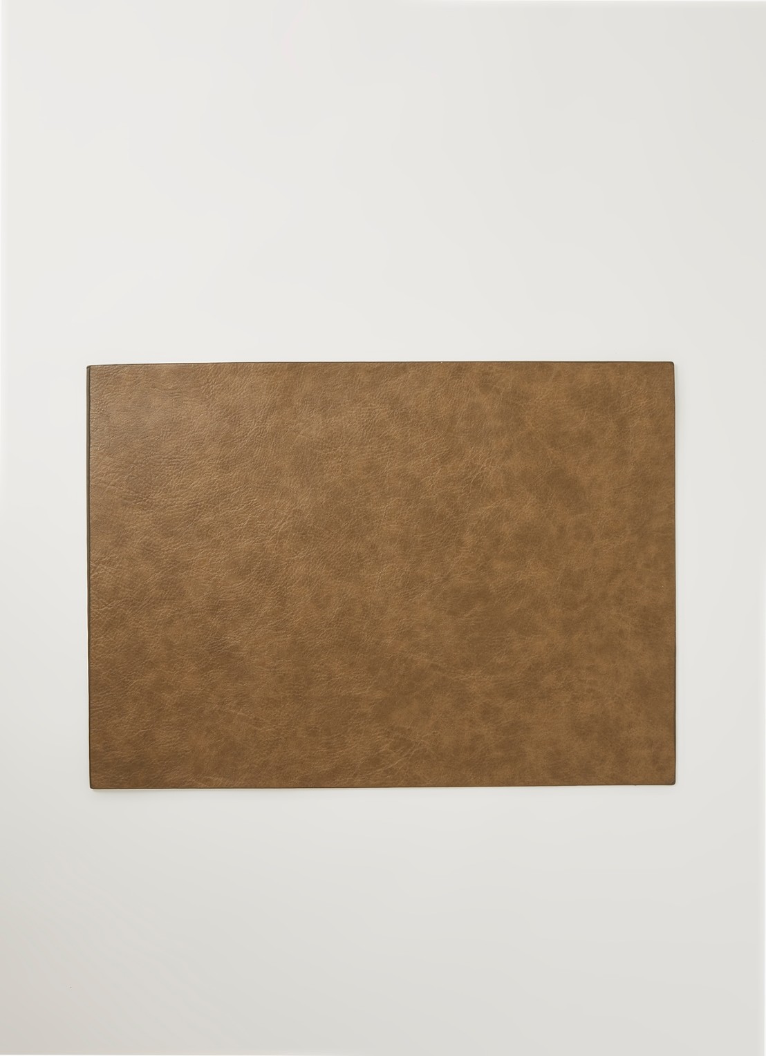 ASA Placemat van leer 46 x 33 cm  - voorkant 2 khaki